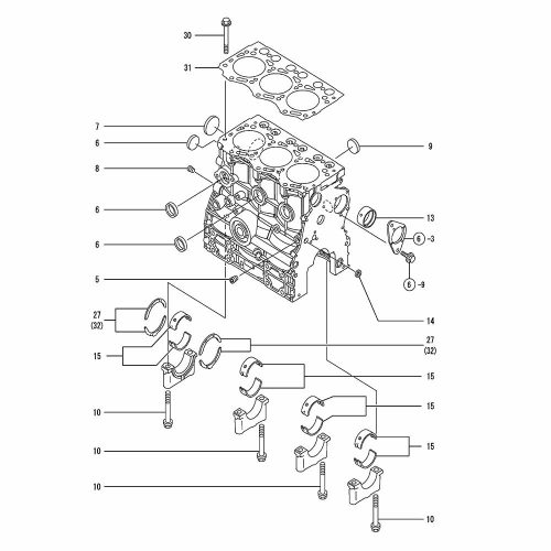 3TNV76-KWA Cylinder Block