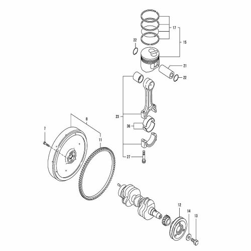 3TNV76-KWA Crankshaft & Piston