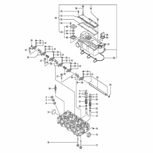 3TNV76-KWA Cylinder Head & Rocker Cover