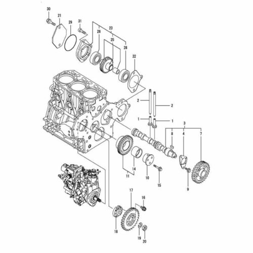 3TNV88-XWA2 Camshaft & Driving Gear