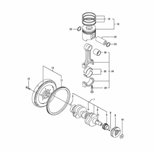 3TNV88-XWA2 Crankshaft & Piston